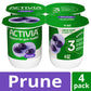 Activia Prune Probiotic Yogurt, Delicious Low Fat Yogurt to Help Support Gut Health, 4 oz, 4 Count