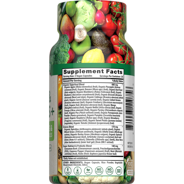 Nature's Truth Super Fruits & Veggies, Veggie Capsules