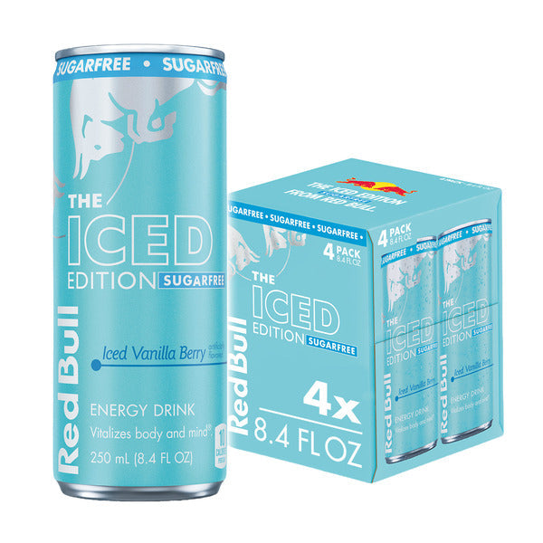 Red Bull Iced Edition Sugarfree Iced Vanilla Berry Energy Drink Multipack Can