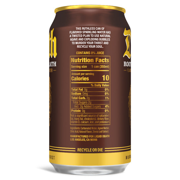 Liquid Death Soda-Flavored Sparkling Water, Rootbeer Wrath