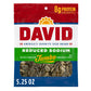 DAVID Reduced Sodium Salted and Roasted Jumbo Sunflower Seeds Keto Friendly Snack