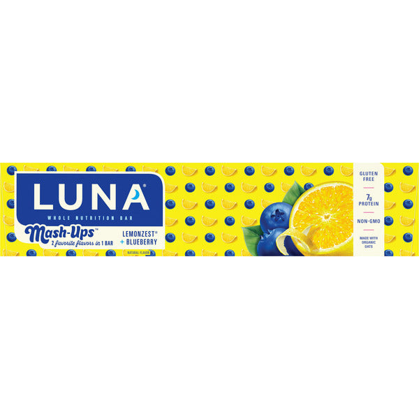 Luna Mash-Ups Lemonzest + Blueberry Flavor Gluten Free Snack Bars
