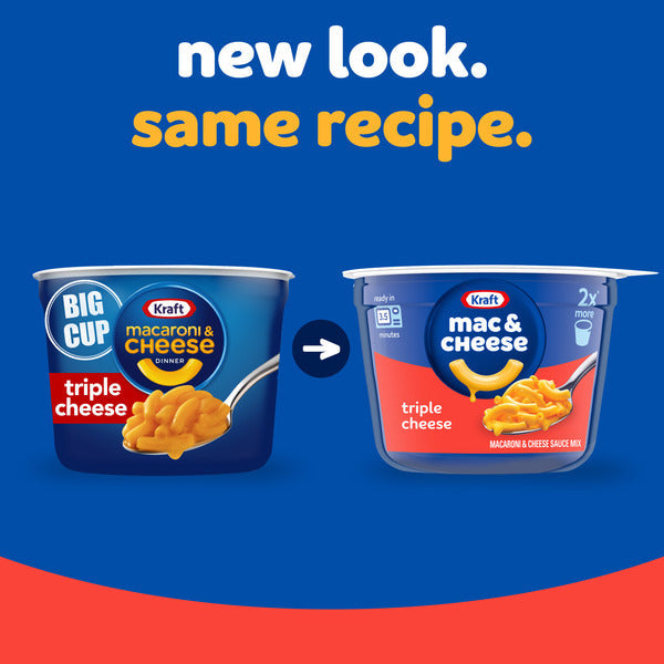 Kraft Triple Cheese Mac & Cheese Easy Microwavable Big Cup Dinner