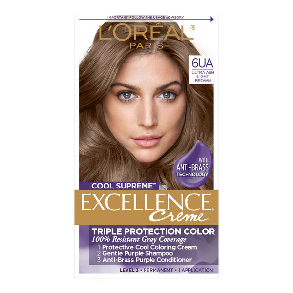 L'Oreal Cool Supreme Permanent Gray Coverage Hair Color, Ultra Ash Light Brown
