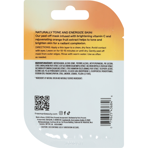 Freeman Beauty Peel-Off Mask, Brightening