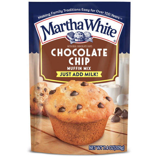 Martha White Chocolate Chip Muffin Mix, 7.4 Oz Bag