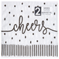 Sensations Modern Monochrome 2 Sided 2-Ply Napkin