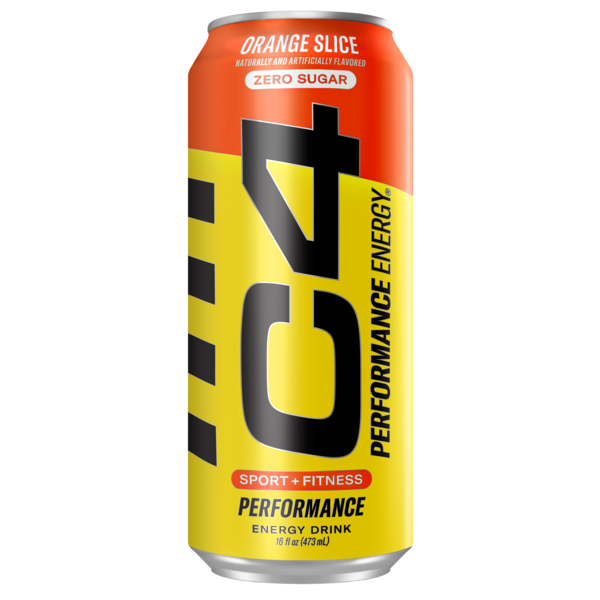 C4 Energy Performance Energy Drink, Carbonated, Orange Slice