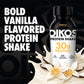 Oikos Protein Shake, Vanilla, 30g High Protein Drinks, Shelf Stable, Ready to Drink, 5g Prebiotic Fiber, 12 fl oz Bottle, 4 Count