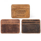Distressed Leather Card Holder Wallet (George Bernard Shaw Quote) | 3 Colors