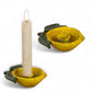 Lemon Metal Taper Candle Holder