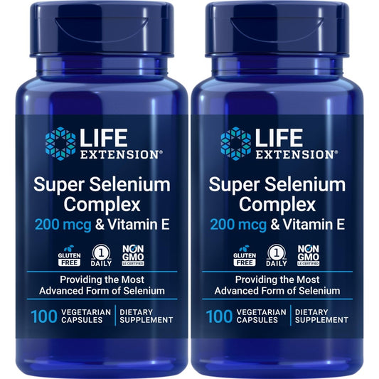 Life Extension - Super Selenium Complex & Vitamin E - 200 Mcg - 100 Vcaps (200 VCAPS)
