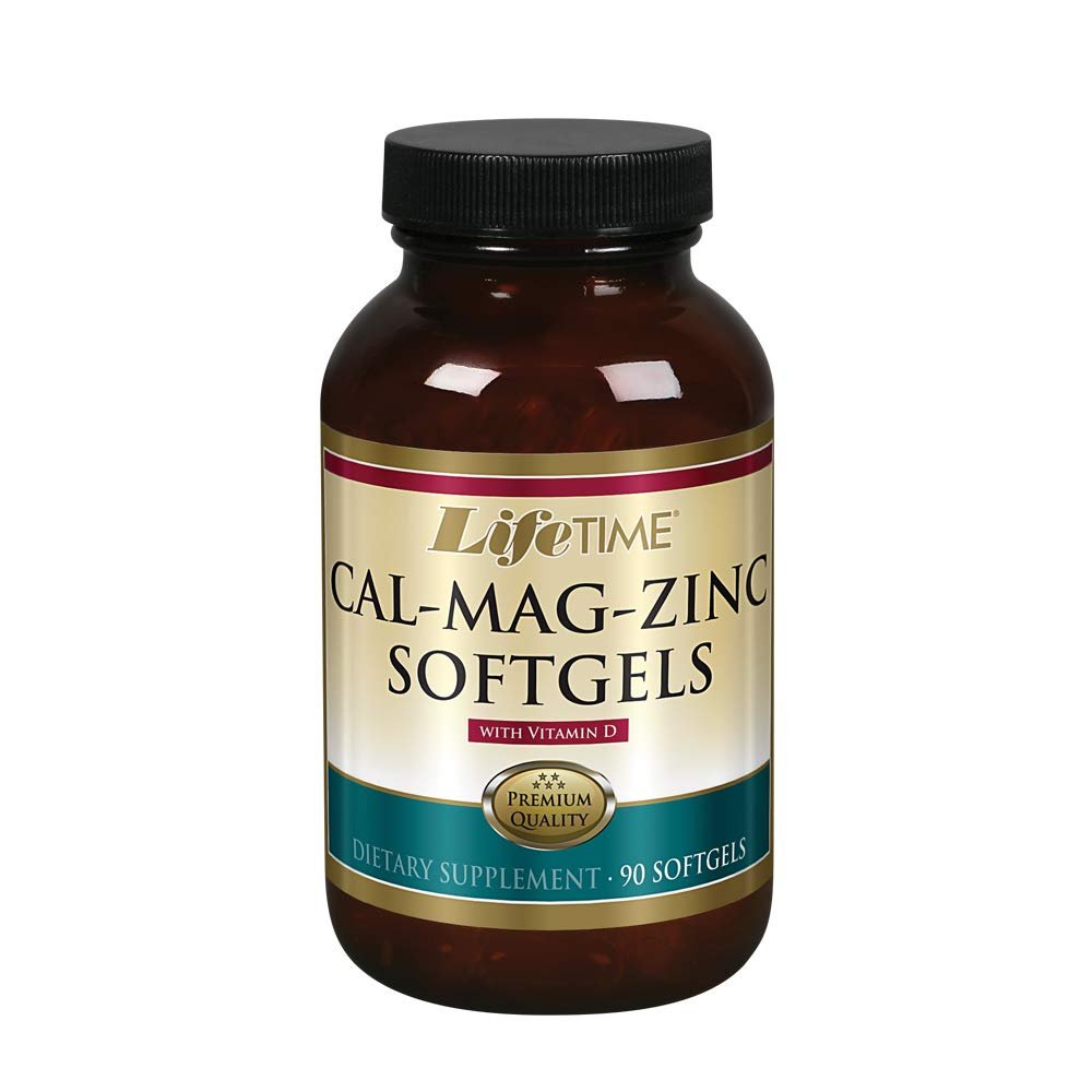 Lifetime Calcium Magnesium Zinc w/Vitamin D 90 Capsules, 30 Servings