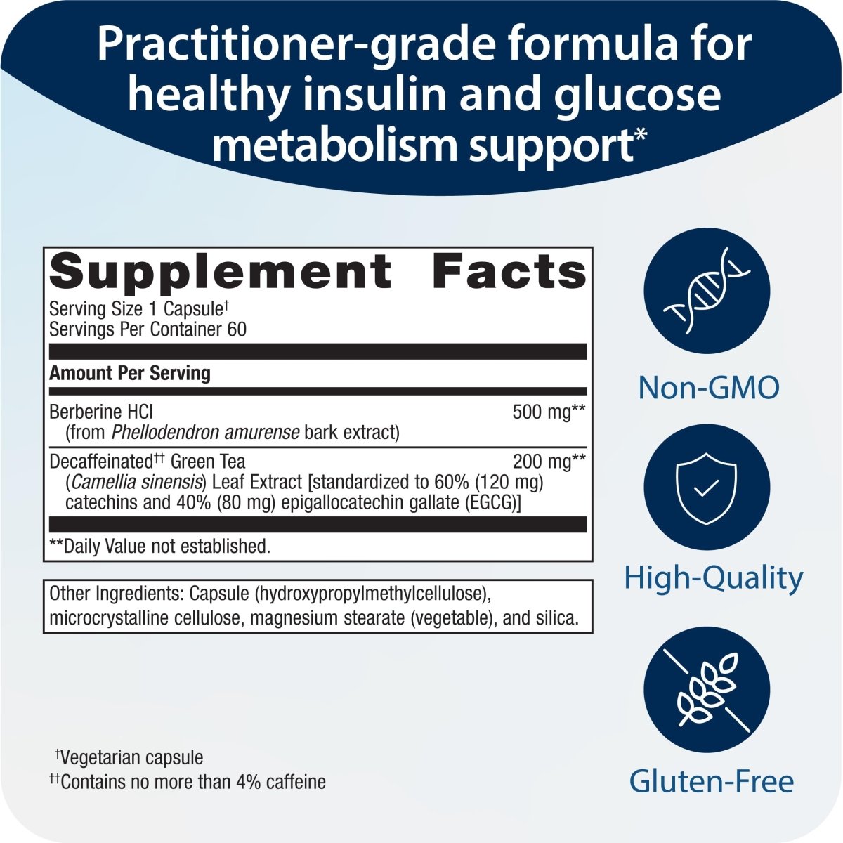 Metagenics Berberine GT - Supports Cardiovascular Health and Healthy Glucose Metabolism 60 Count
