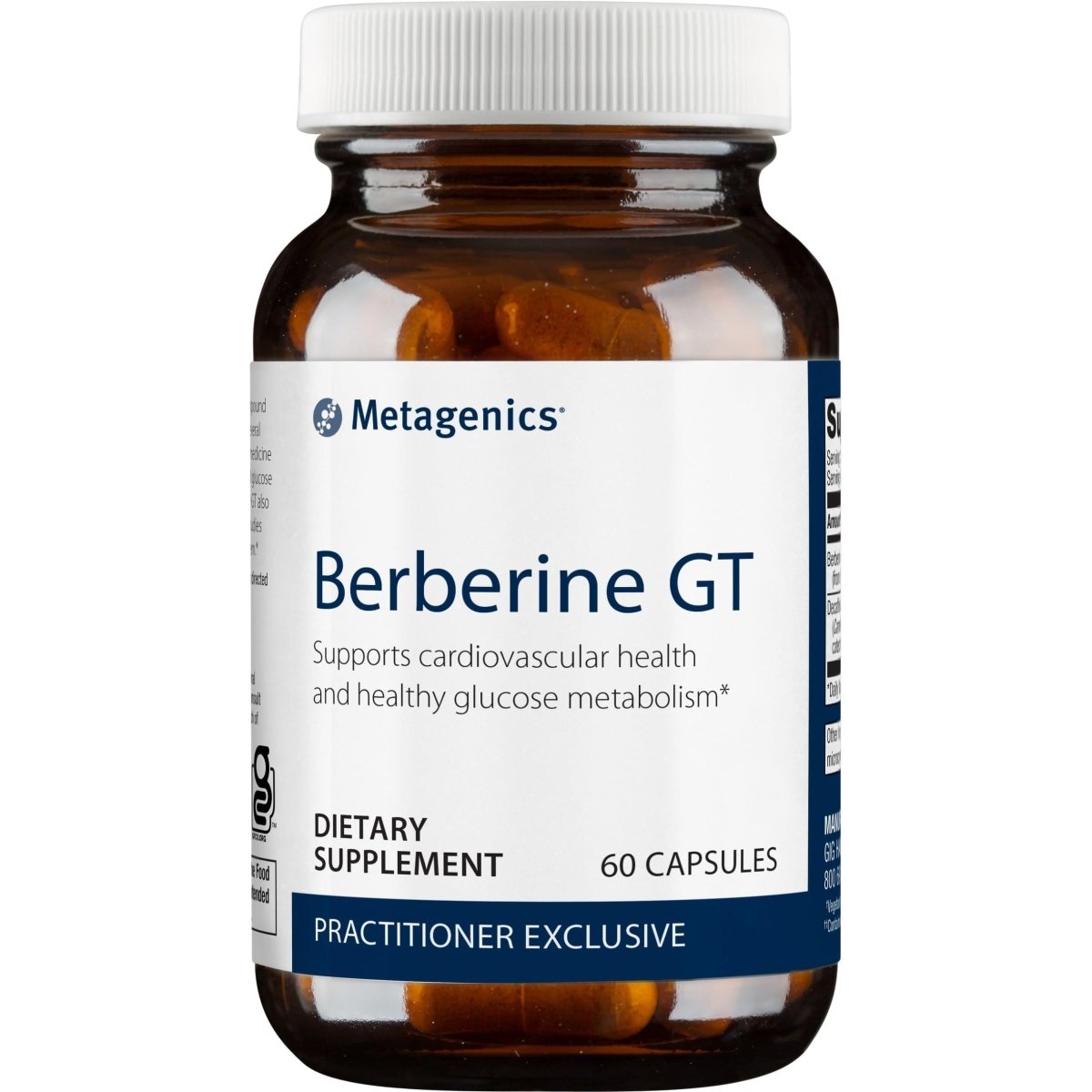 Metagenics Berberine GT - Supports Cardiovascular Health and Healthy Glucose Metabolism 60 Count