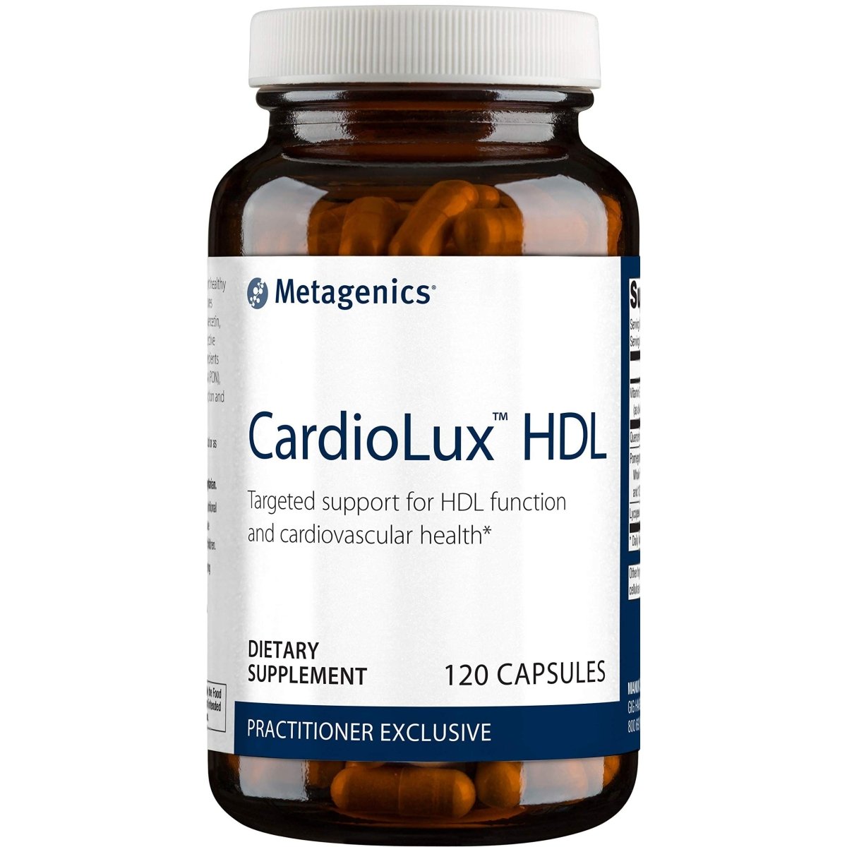 Metagenics CardioLux HDL - Targeted Support for HDL Function and Cardiovascular Health 120 Count