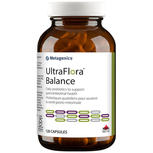 Metagenics UltraFlora Balance - Daily Probiotic for Immune Support and Digestive Health, Designed to Support a Healthy Intestinal Environment - 120 Count
