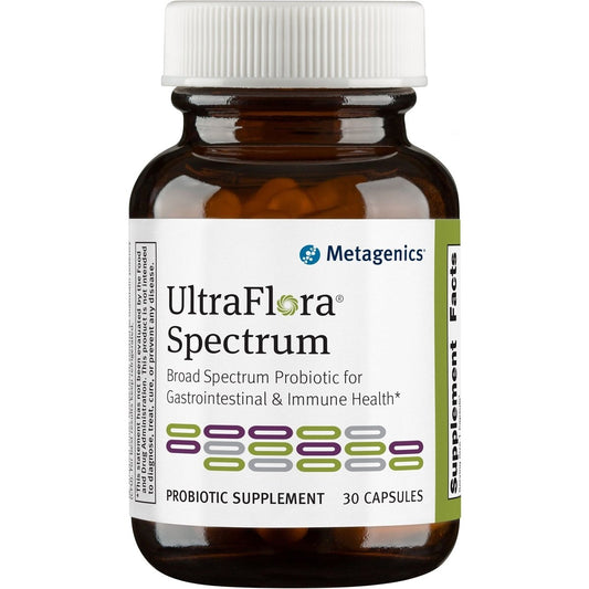 Metagenics UltraFlora Spectrum - Daily Probiotic - Gastrointestinal & Immune Support 30 Count