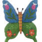 Botanical Butterfly Garden Painted Art Rock