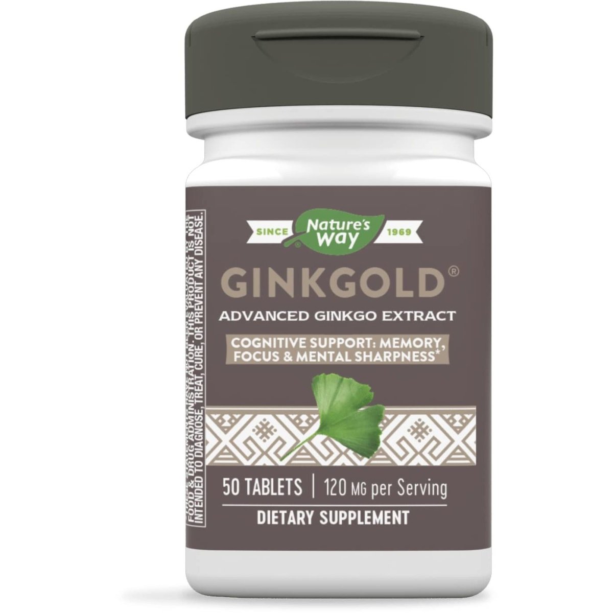 Nature's Way Advanced Ginkgold Extract - Cognitive and Memory Support - 50 Tablets