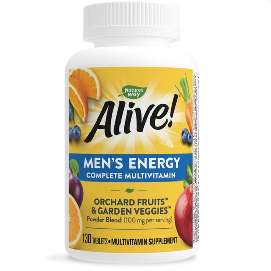 Nature's Way Alive! Complete Energy Multivitamin for Men, with High Potency B-Vitamins, Supports Cellular Energy, 130 Tablets