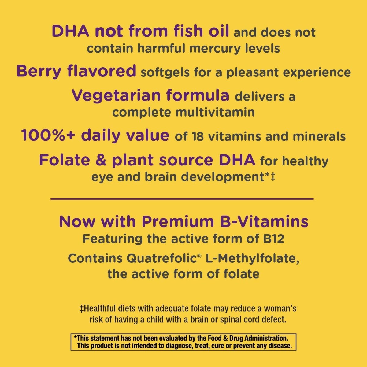 Nature's Way Alive! Complete Premium Prenatal Multivitamin for Women, Healthy Eye and Brain Development, 60 Vegetarian Softgels
