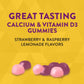 Nature's Way Alive! Premium Calcium + D3 Gummies, Supports Healthy Bones & Muscles, Strawberry and Raspberry Lemonade Flavored, 60 Gummies