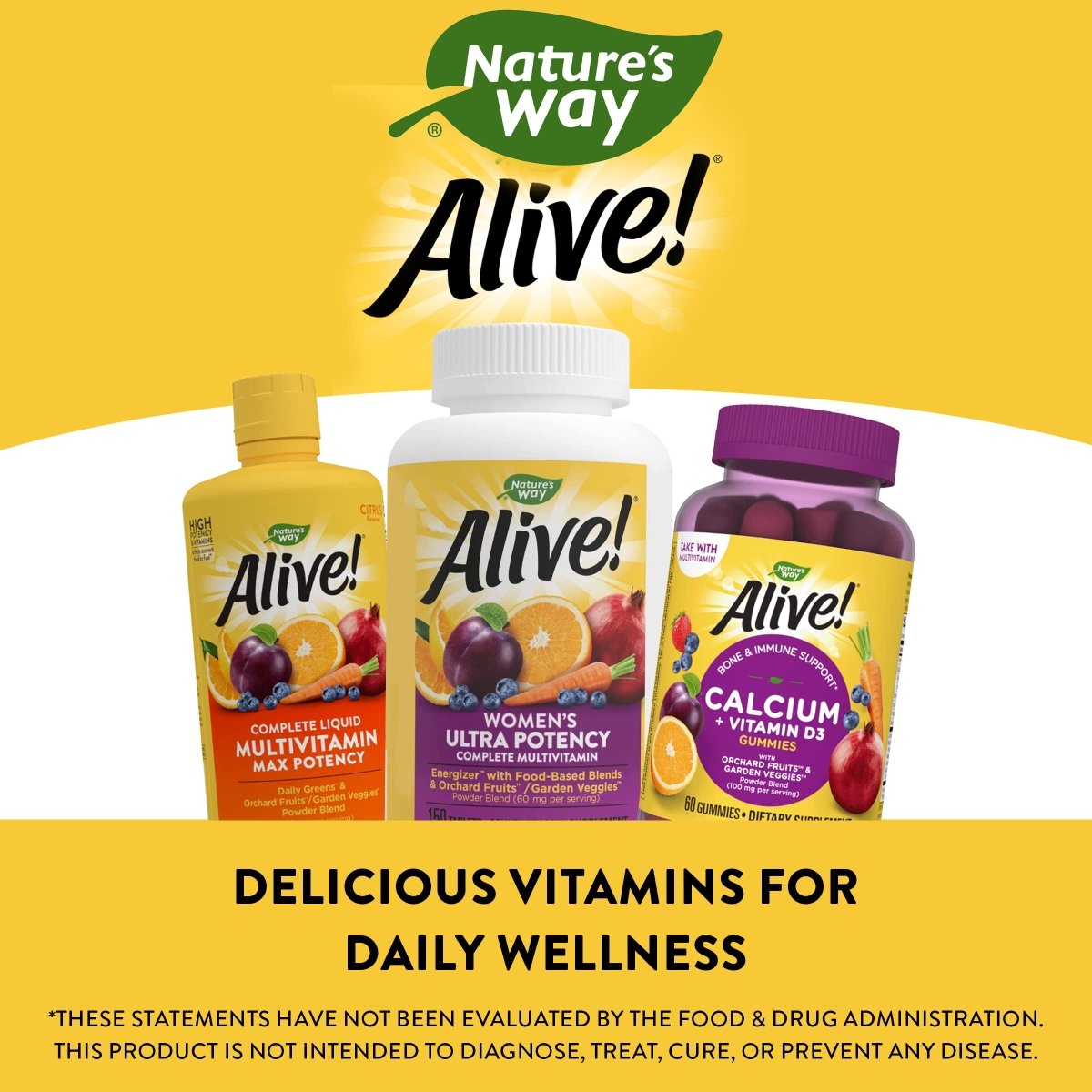 Nature's Way Alive! Women's Ultra Potency Complete Multivitamin, High Potency B-Vitamins for Women, Energy Metabolism, 150 Tablets