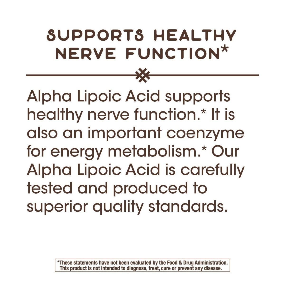 Nature's Way Alpha Lipoic Acid, Supports Healthy Nerve Function, 600 mg per serving, 60 Capsules