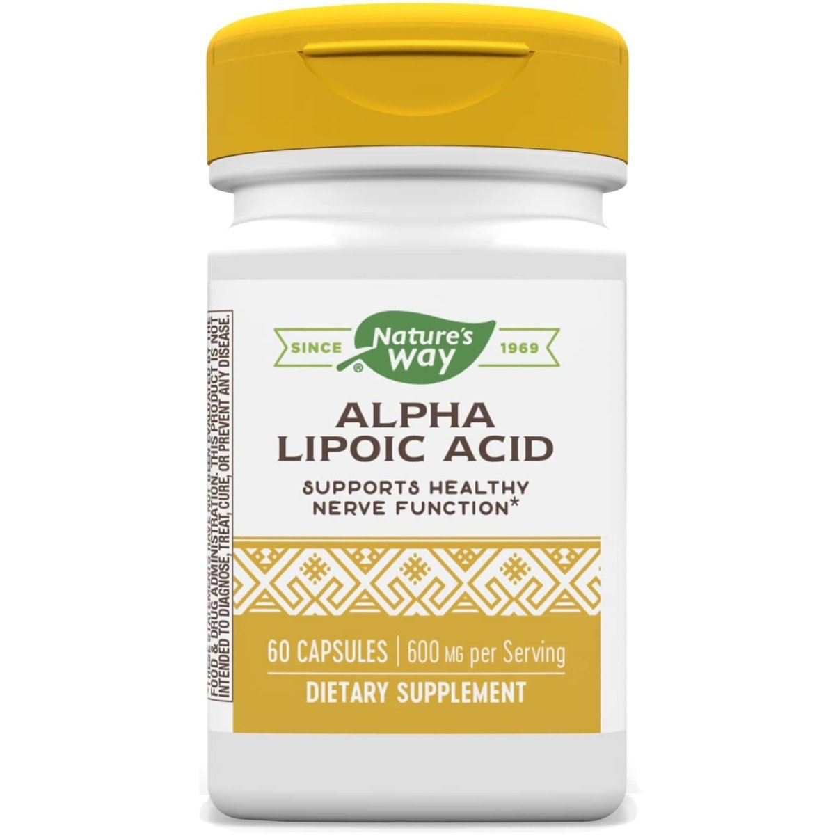 Nature's Way Alpha Lipoic Acid, Supports Healthy Nerve Function, 600 mg per serving, 60 Capsules
