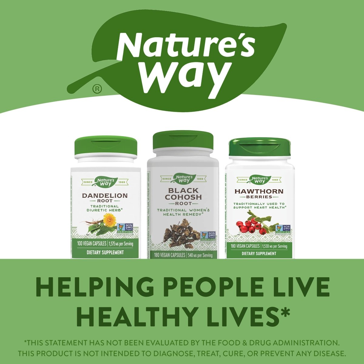 Nature's Way Black Cohosh Root, Traditional Support for Women's Health, Non-GMO Project Verified, 180 Capsules