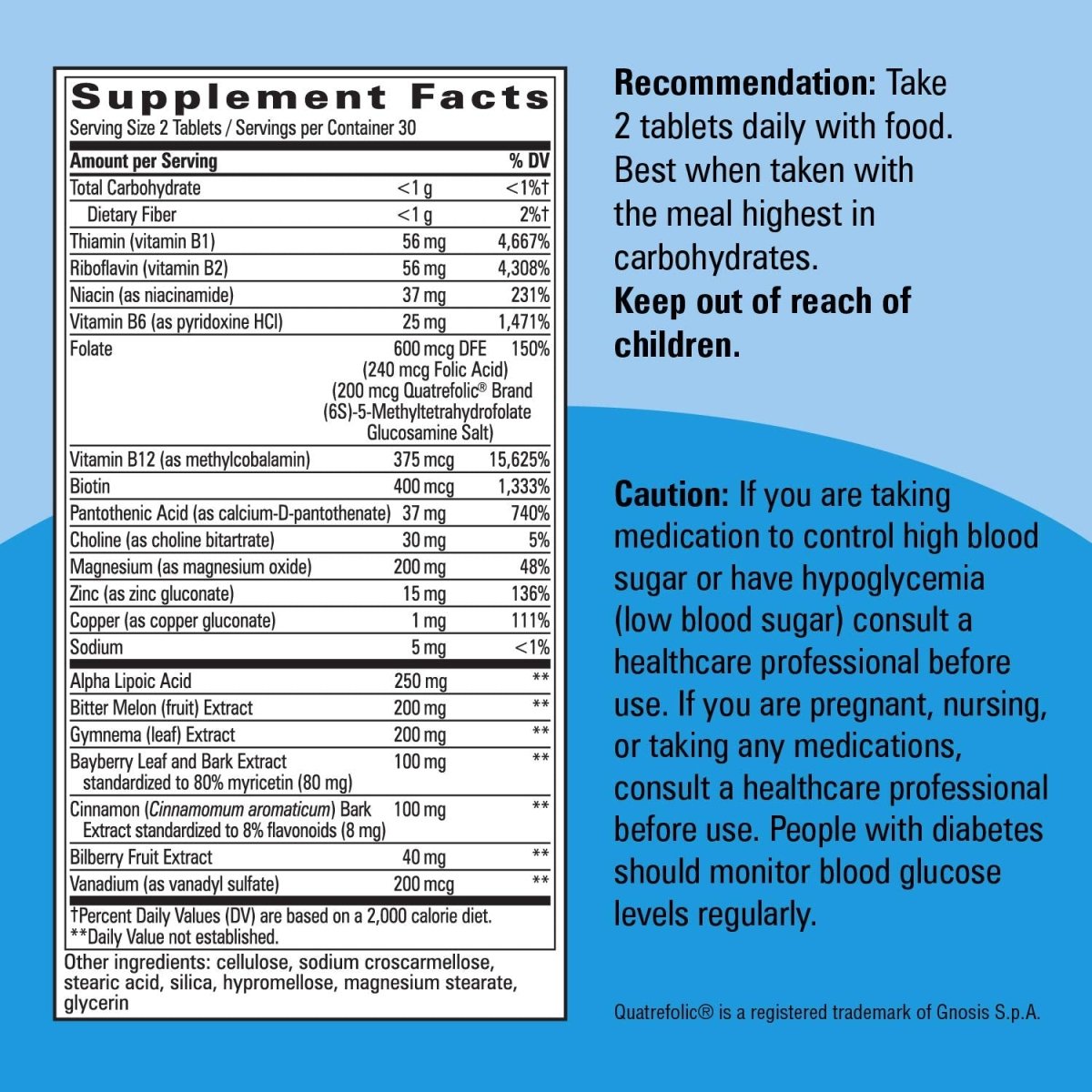 Nature's Way Blood Sugar Manager Glucose Support Formula, 60 Count