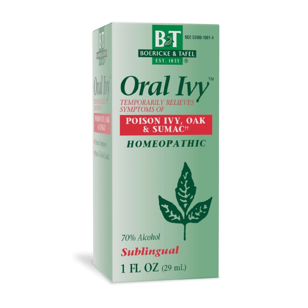 Nature's Way Boericke & Tafel Oral Ivy Liquid, Poison Ivy & Oak Treatment, Relieves Itching & Burning, 1 Fl. Oz