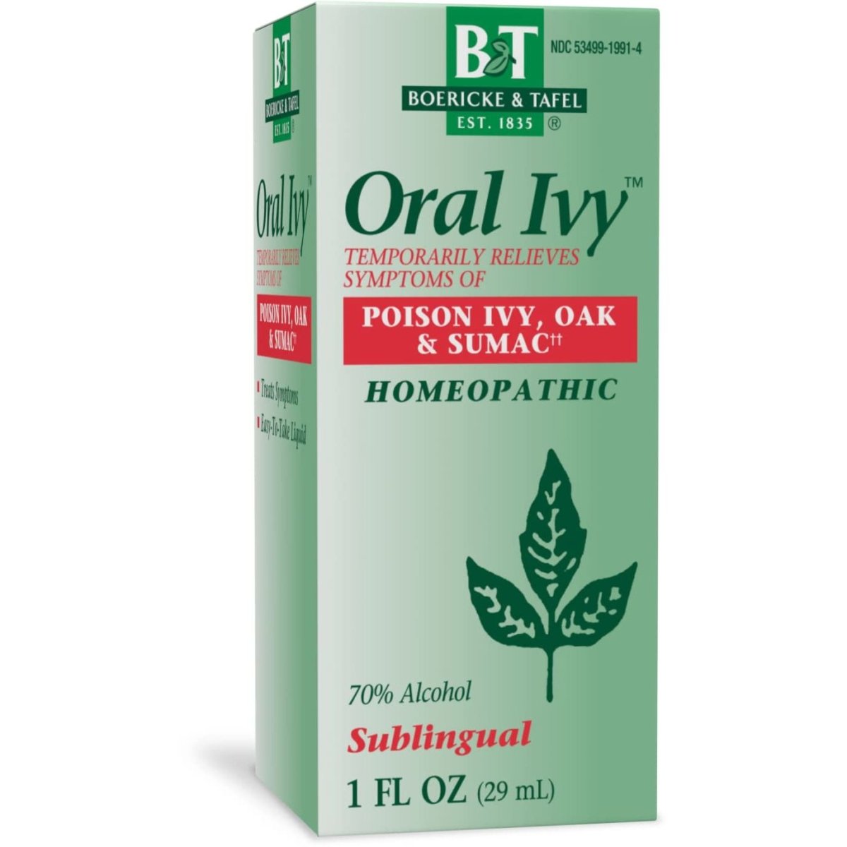 Nature's Way Boericke & Tafel Oral Ivy Liquid, Poison Ivy & Oak Treatment, Relieves Itching & Burning, 1 Fl. Oz
