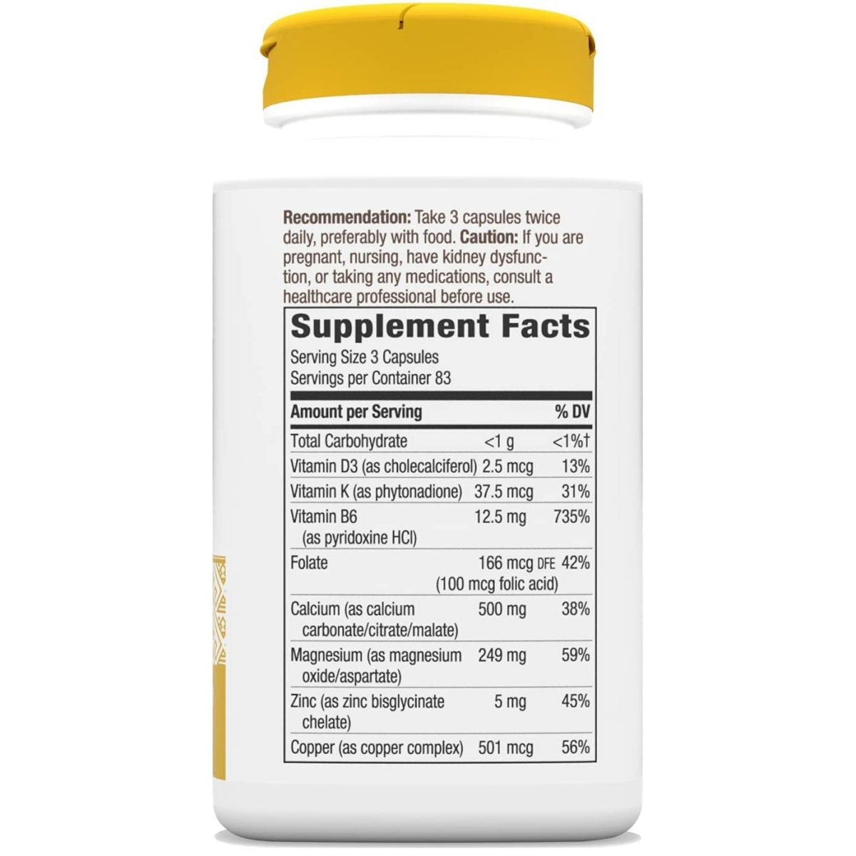 Nature's Way Calcium Complex Advanced Bone Formula, Helps Maintain Normal Bone Density and Development, 250 Capsules