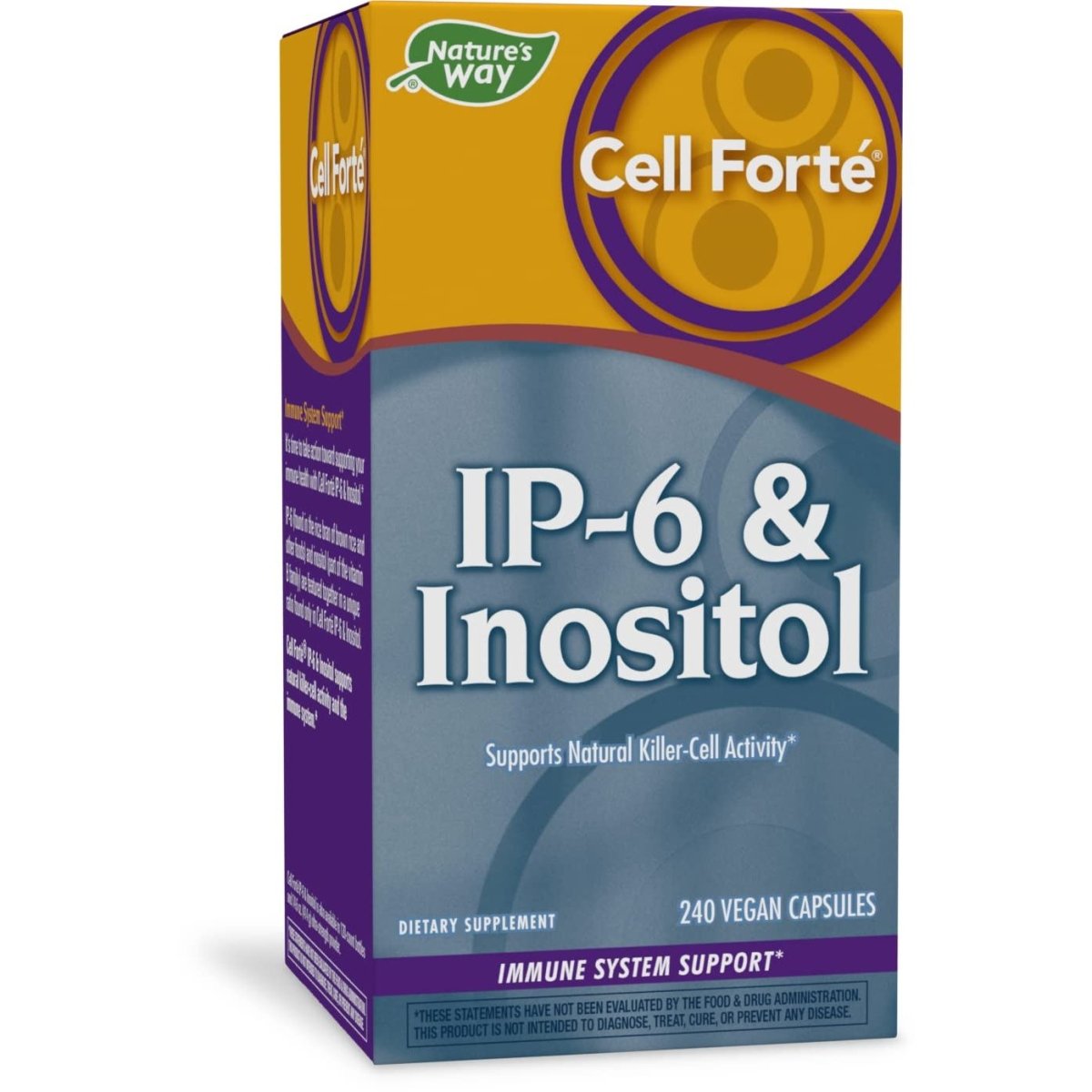 Nature's Way Cell Fort IP-6 & Inositol Supplement, Gluten-Free, Vegan, 240 Capsules