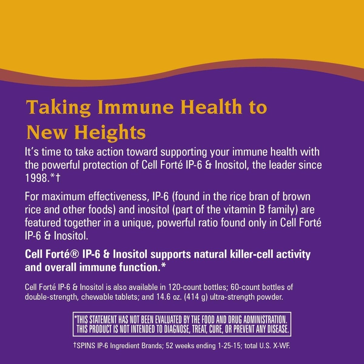 Nature's Way Cell Fort IP-6 & Inositol Supplement, Gluten-Free, Vegan, 240 Capsules