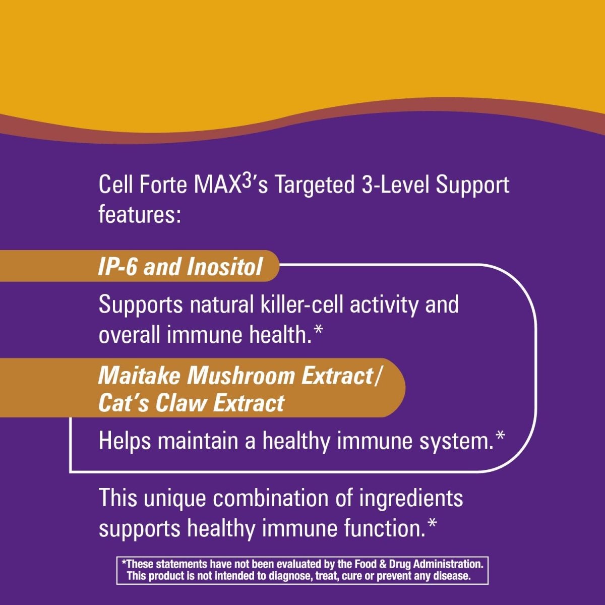 Nature's Way Cell Fort MAX3 IP-6 & Inositol with Maitake & Cat's Claw, Immune Support and Natural Killer-Cell Activity,120 Capsules