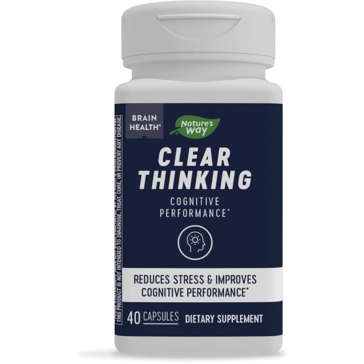 Nature's Way Clear Thinking Cognitive Performance, Ashwagandha, Reduces Stress and Supports Cognitive Performance, 40 Capsules