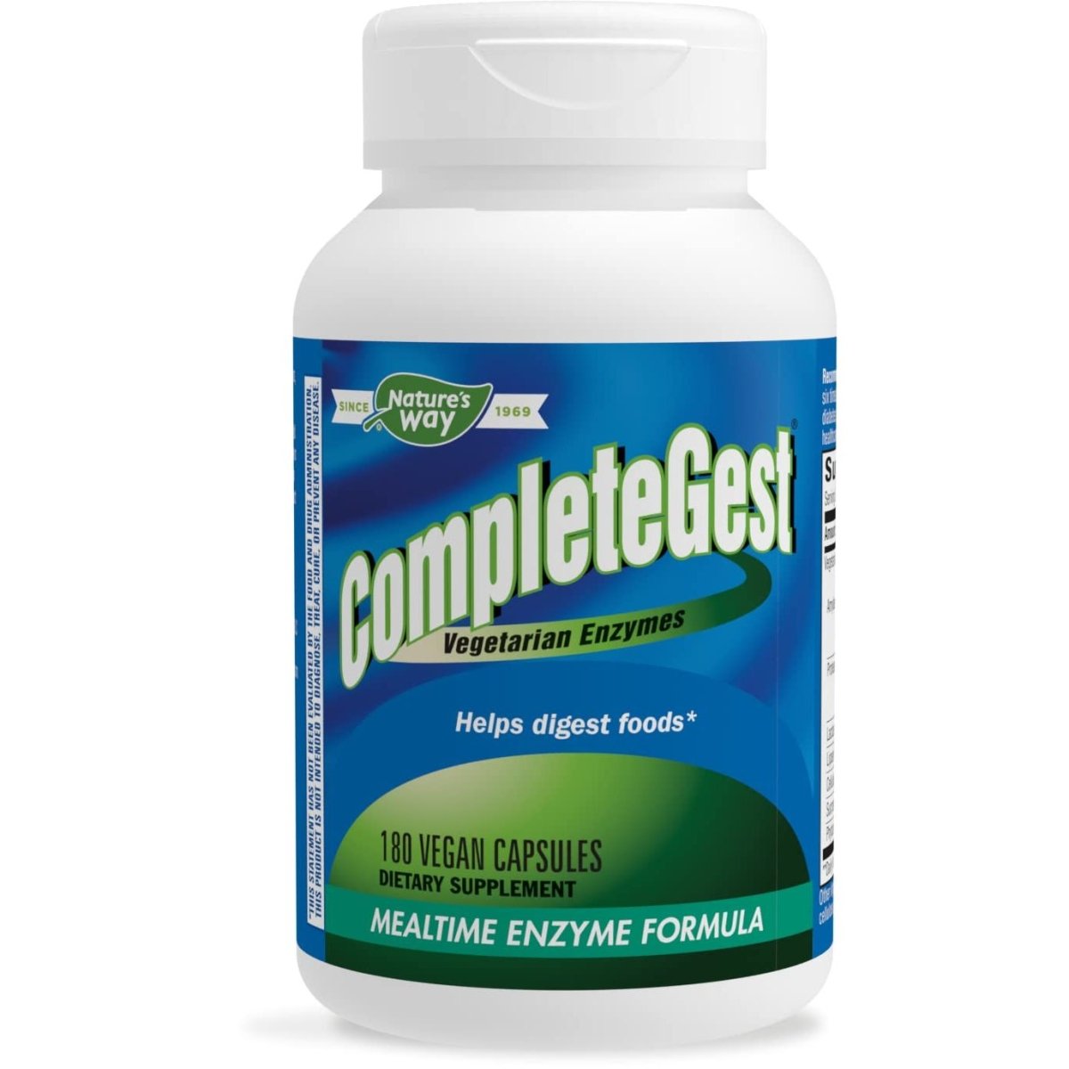 Nature's Way CompleteGest Vegan Enzymes, 180 Capsules