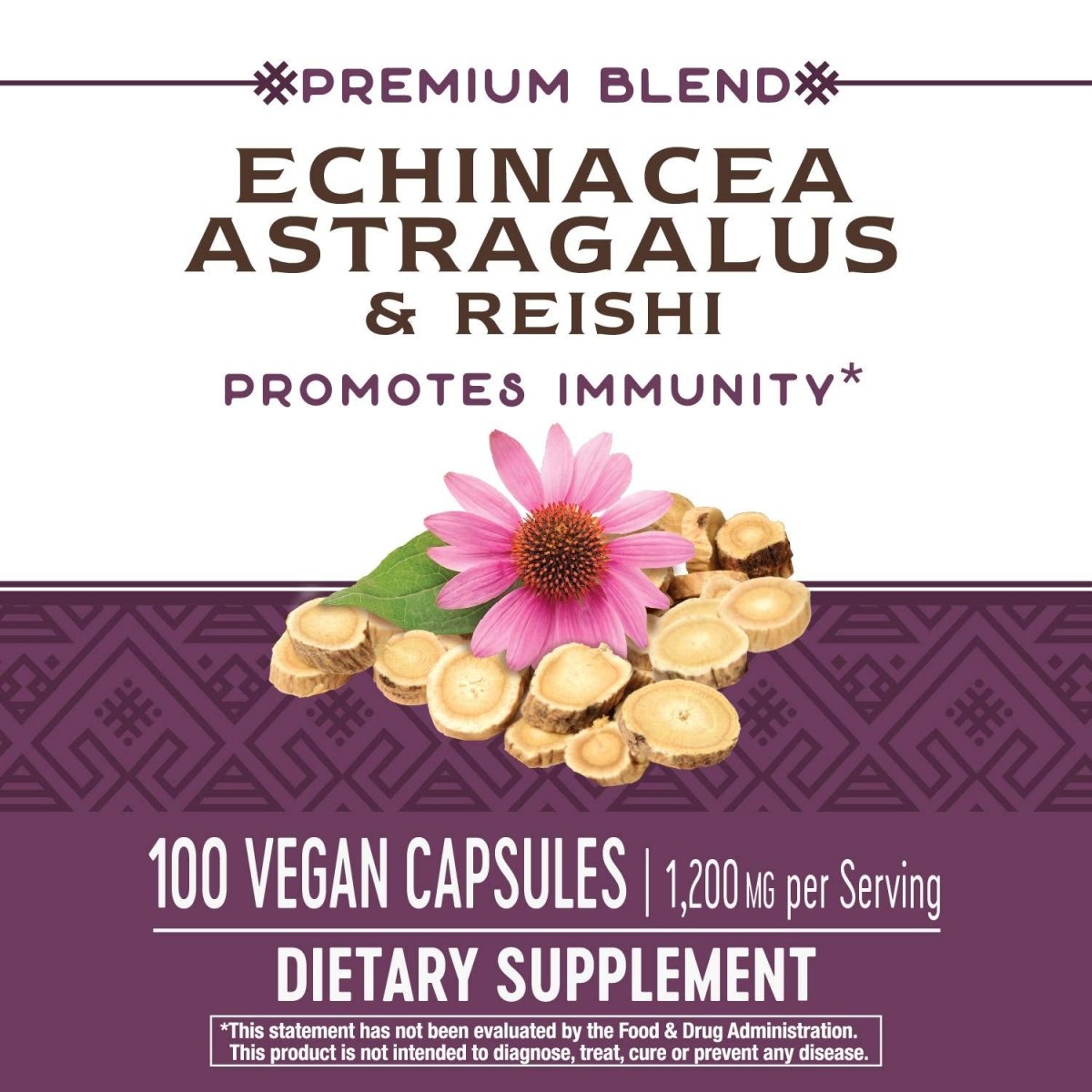 Nature's Way Echinacea Astragalus & Reishi, Immune Support, 100 Capsules