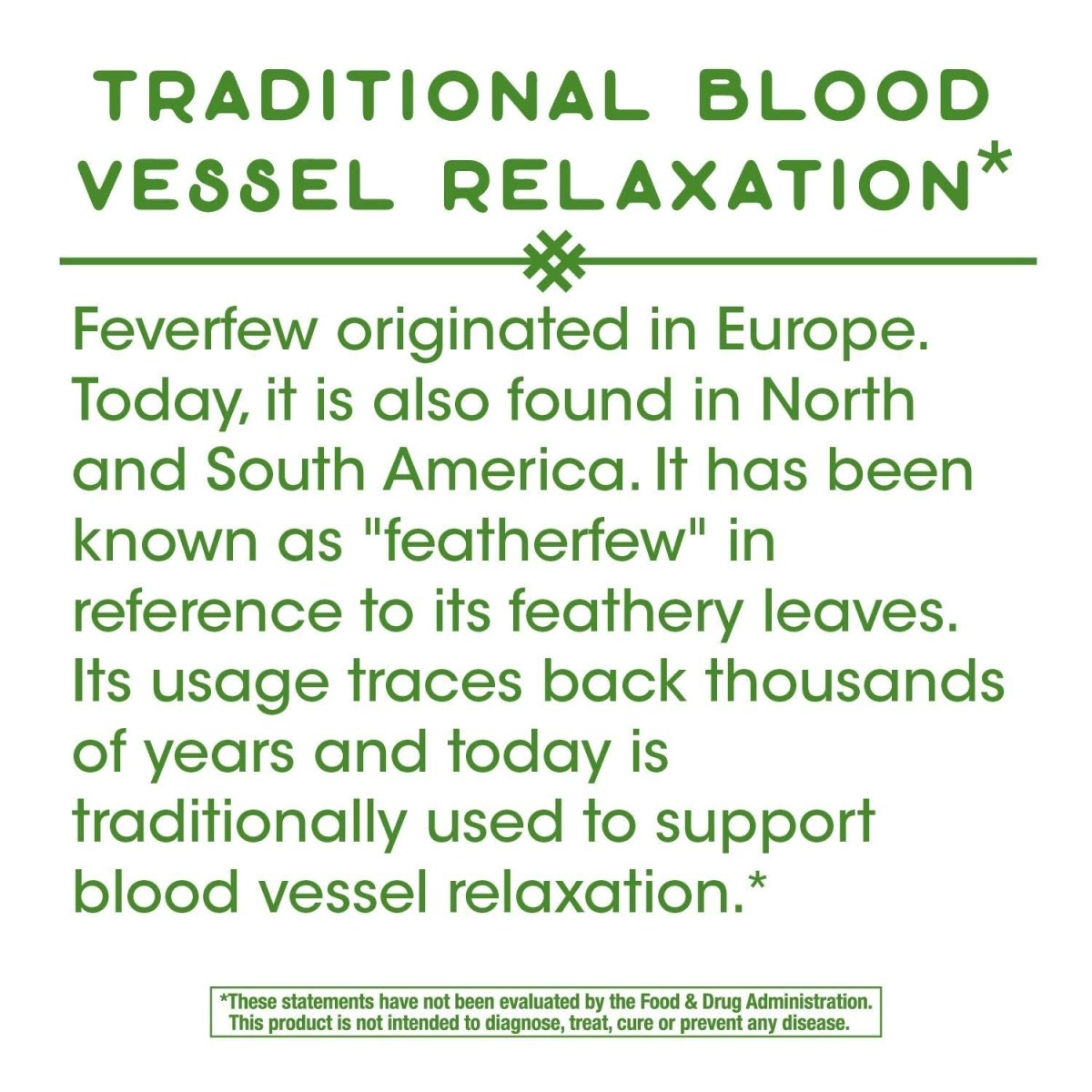 Nature's Way Feverfew Herb, Traditional Blood Vessel Relaxation, 380 mg, 100 Vegan Capsules