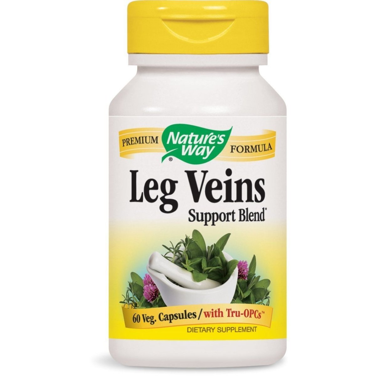 Nature's Way Leg Veins Support Blend; with 6-Herb Blend; Vegan; 60 Vegan Capsules (Pack of 3)