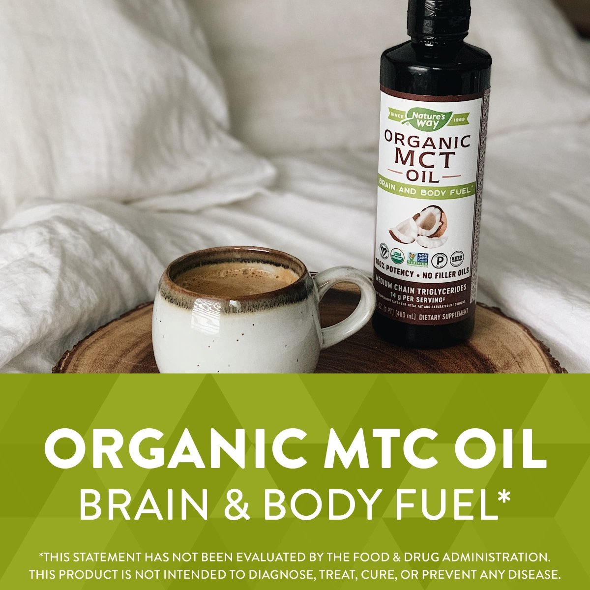 Nature's Way MCT Oil - Brain and Body Fuel from Coconuts 16 oz