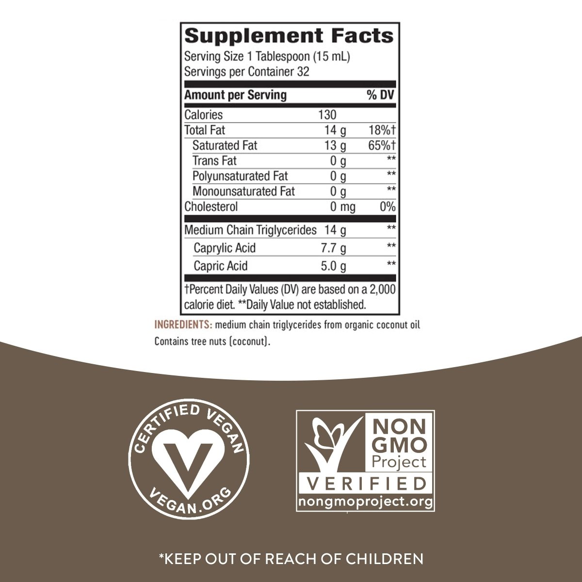 Nature's Way MCT Oil - Brain and Body Fuel from Coconuts 16 oz