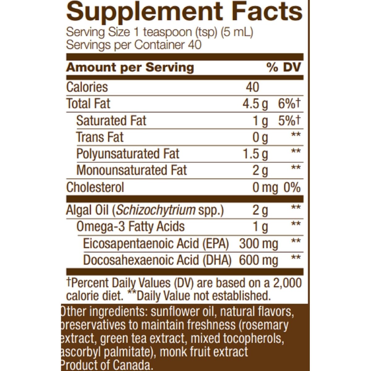 Nature's Way NutraVege Plant Based Omega-3 Extra Strength, Eye, Heart, and Brain Health, Cranberry-Orange Flavored Liquid, 6.8 oz