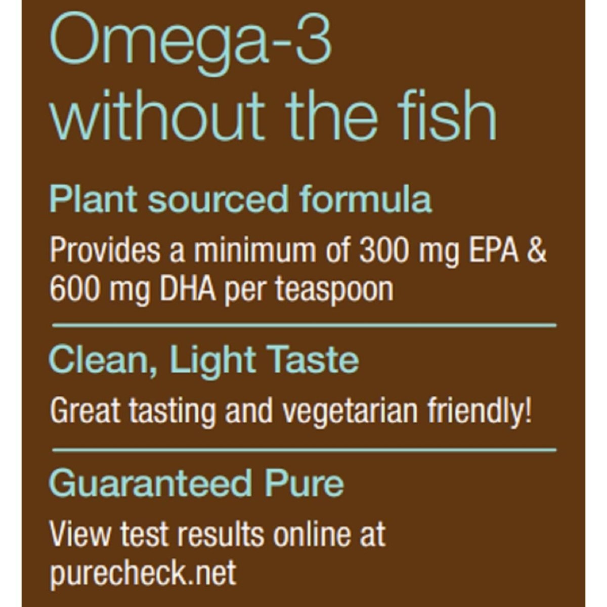 Nature's Way NutraVege Plant Based Omega-3 Extra Strength, Eye, Heart, and Brain Health, Cranberry-Orange Flavored Liquid, 6.8 oz