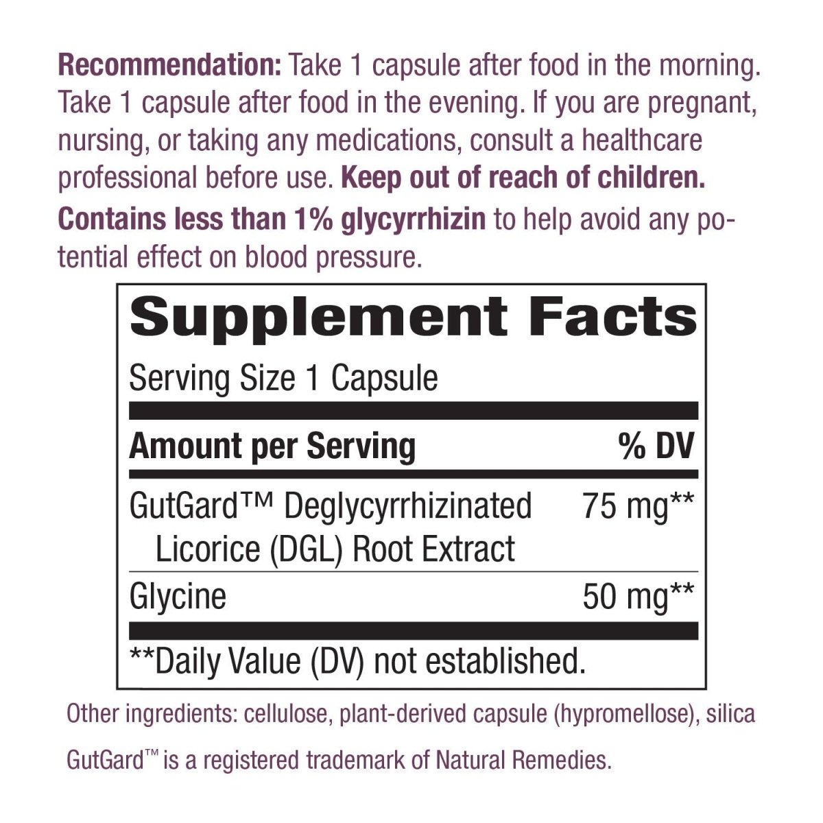 Nature's Way Premium Extract DGL Ultra Extra Strength Digestive Relief, 90 Capsules