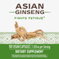 Nature's Way Premium Herbal Asian Ginseng, Fights Fatigue, 1,120 mg per serving, Vegan, 100 Capsules