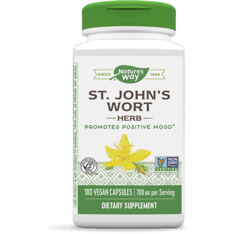 Nature's Way Premium Herbal St. John's Wort Herb, 700 mg per serving, 180 VCaps